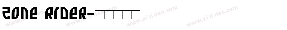 Zone Rider字体转换